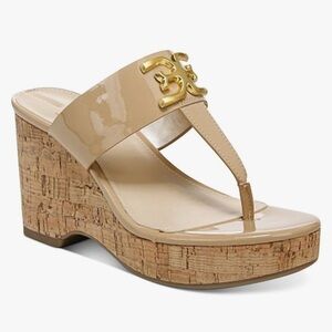 CLEARANCE SALE Sam Edelman Yardlie Tan and Gold Platform Sandals size 10